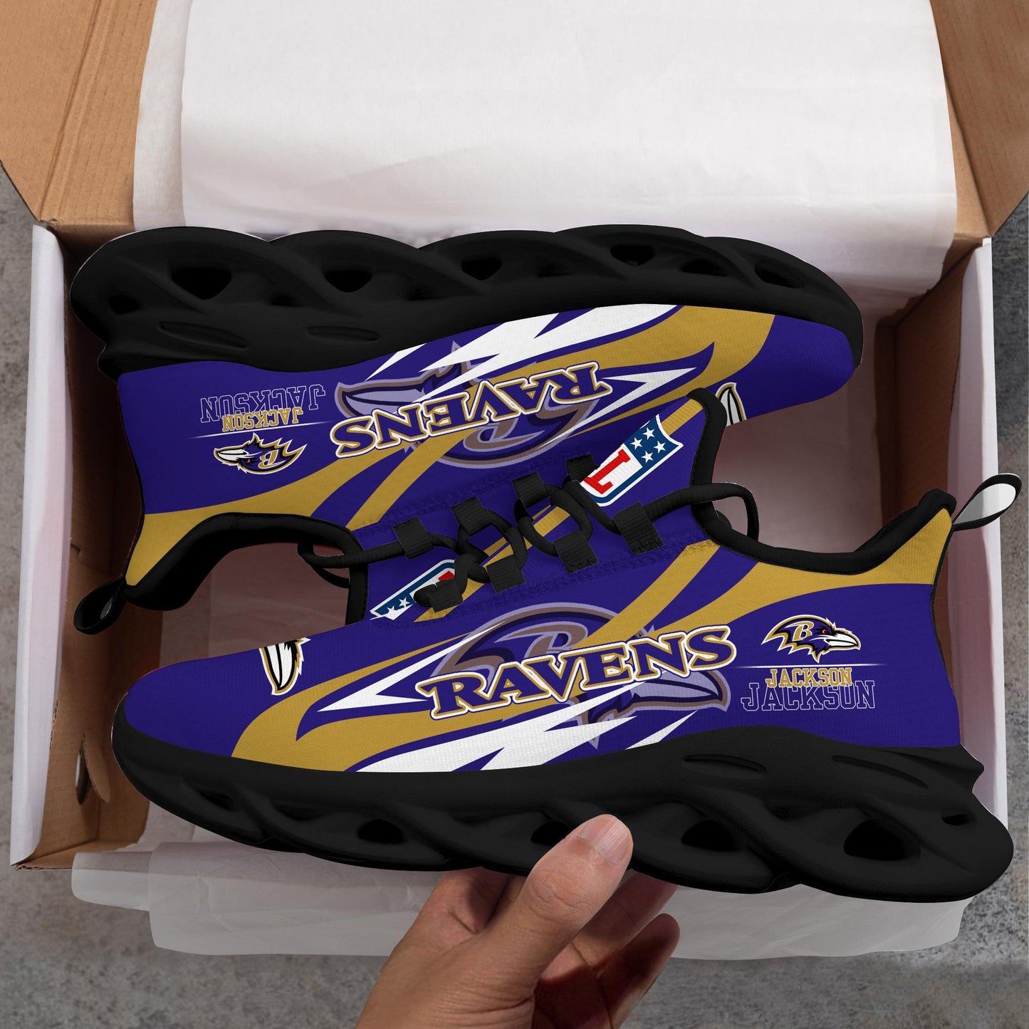 Ideafootwear Baltimore Ravens Max Soul Shoes Sneakers For Men And Women