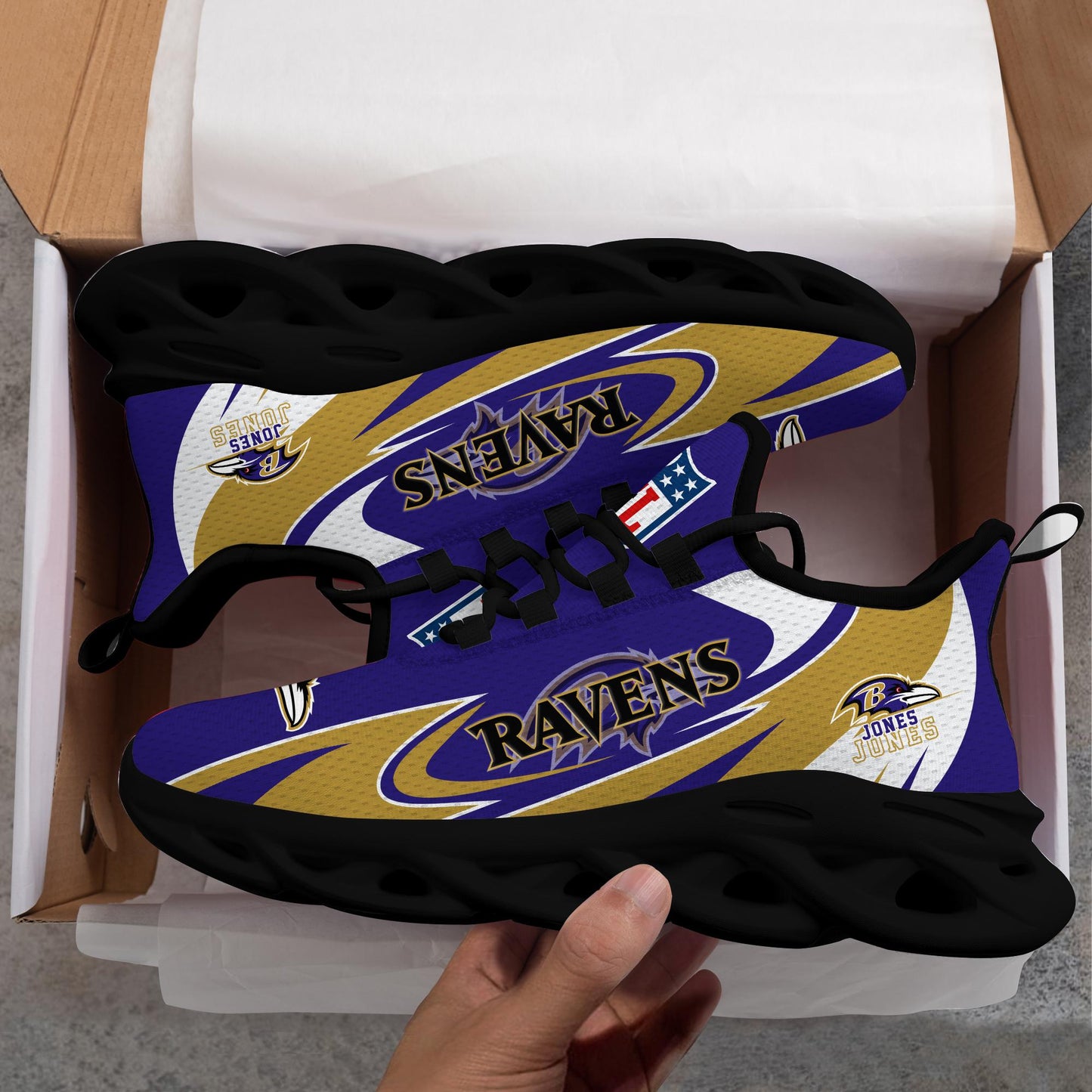 Ideafootwear Baltimore Ravens Max Soul Shoes Sneakers For Men And Women