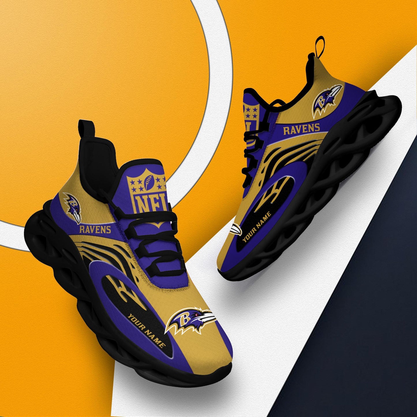 Ideafootwear Baltimore Ravens Max Soul Shoes Sneakers For Men And Women