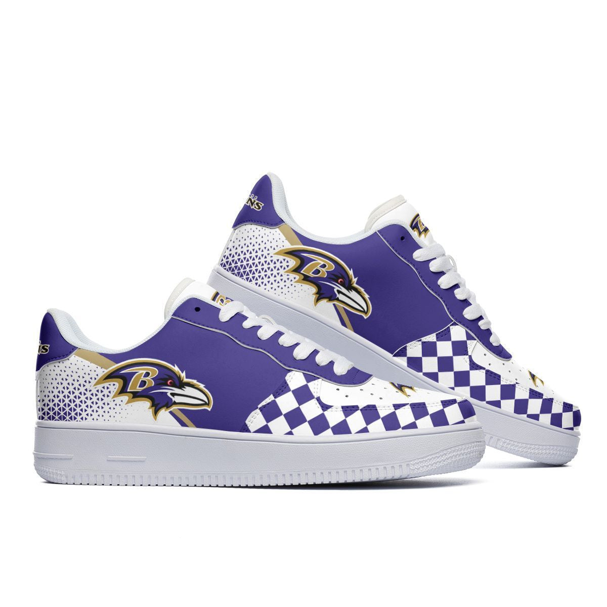 Ideafootwear Baltimore Ravens NFL Air Low-Top Sneakers Shoes For Men And Women