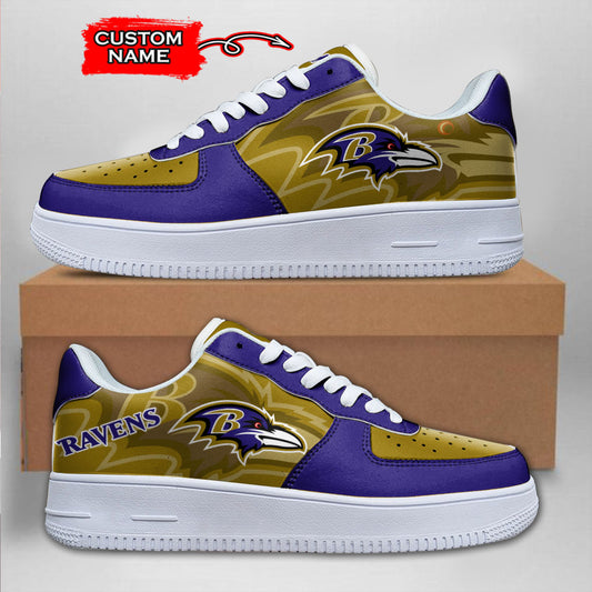 Ideafootwear Baltimore Ravens NFL Air Low-Top Sneakers Shoes For Men And Women