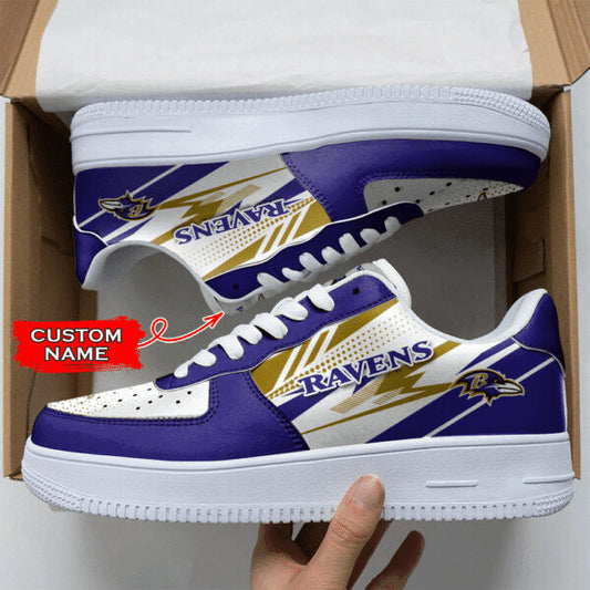 Ideafootwear Baltimore Ravens NFL Air Low-Top Sneakers Shoes For Men And Women