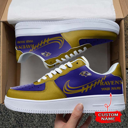 Ideafootwear Baltimore Ravens NFL Air Low-Top Sneakers Shoes For Men And Women