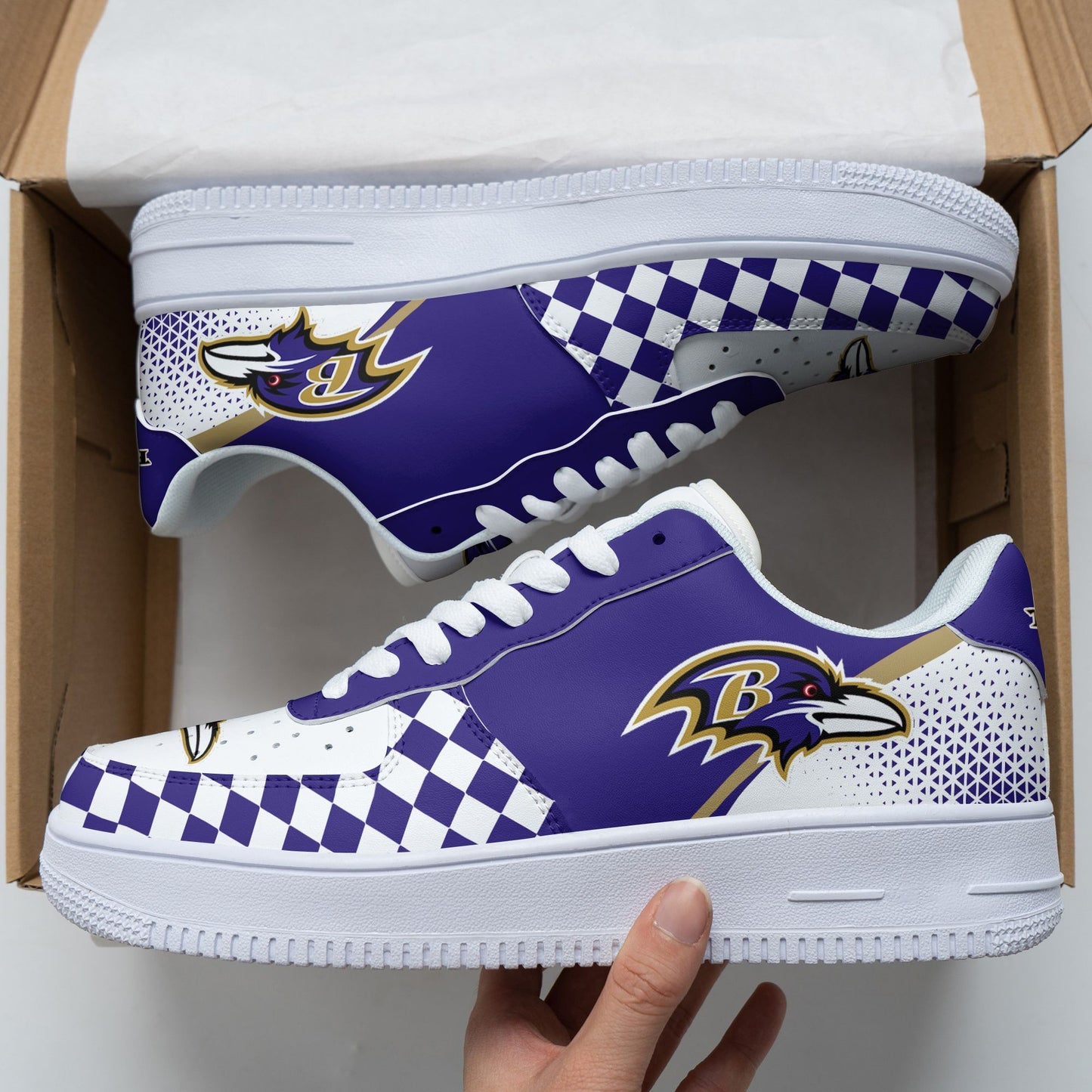 Ideafootwear Baltimore Ravens NFL Air Low-Top Sneakers Shoes For Men And Women
