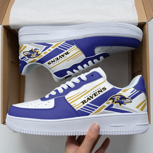 Ideafootwear Baltimore Ravens NFL Air Low-Top Sneakers Shoes For Men And Women