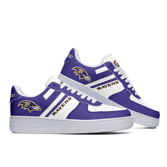 Ideafootwear Baltimore Ravens NFL Air Low-Top Sneakers Shoes For Men And Women
