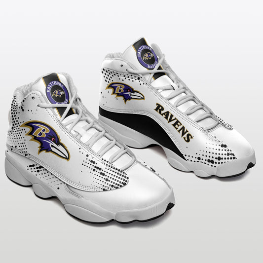 Ideafootwear Baltimore Ravens NFL AJ13 Sneakers Shoes For Men And Women