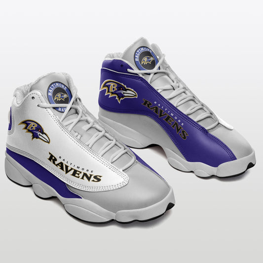 Ideafootwear Baltimore Ravens NFL AJ13 Sneakers Shoes For Men And Women