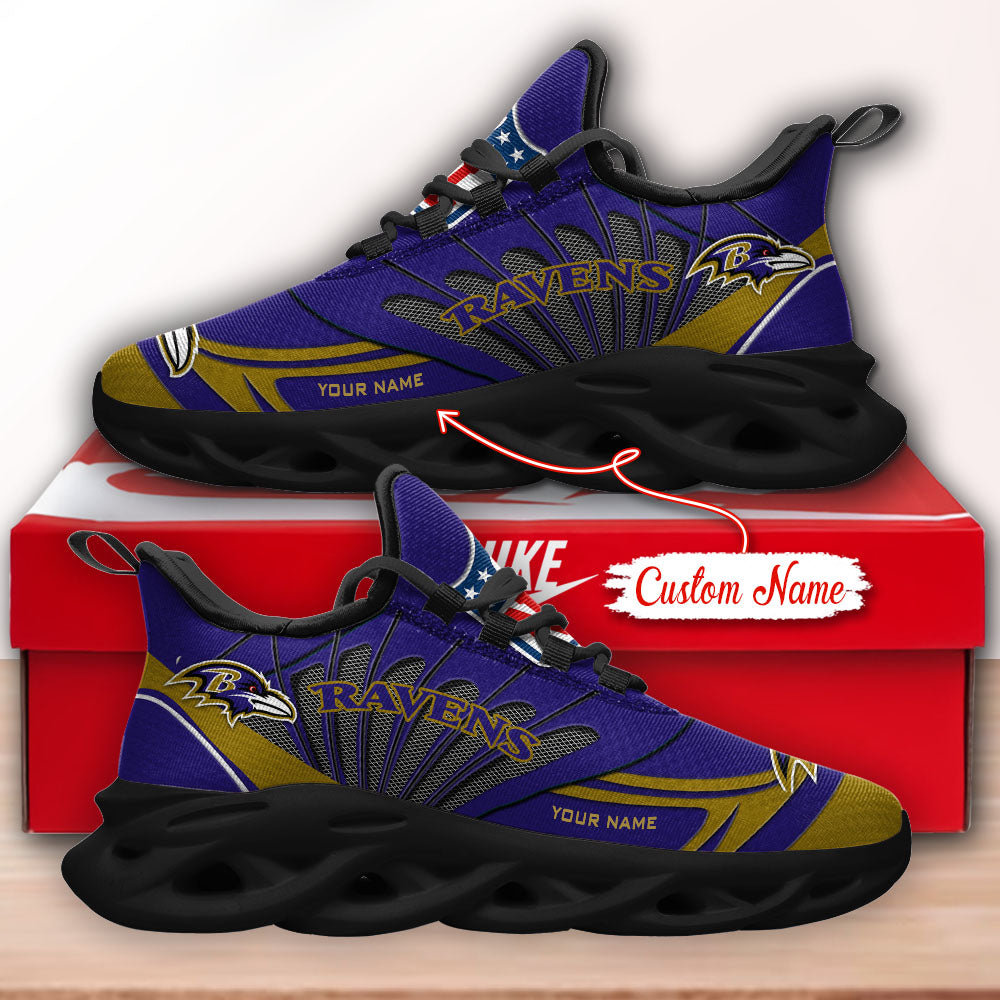 Ideafootwear Baltimore Ravens NFL Max Soul Shoes Sneakers For Men And Women