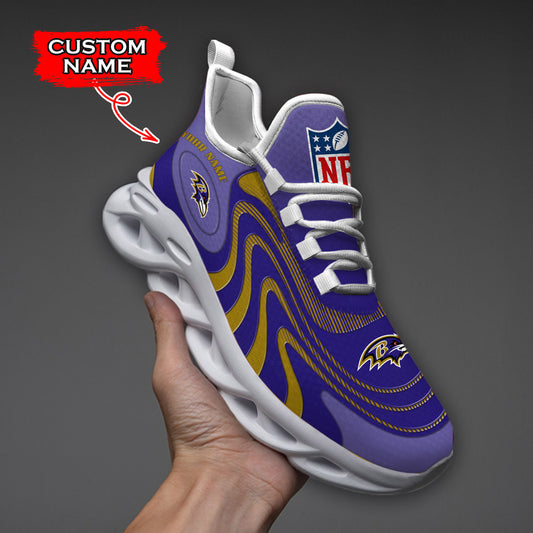 Ideafootwear Baltimore Ravens NFL Max Soul Shoes Sneakers For Men And Women