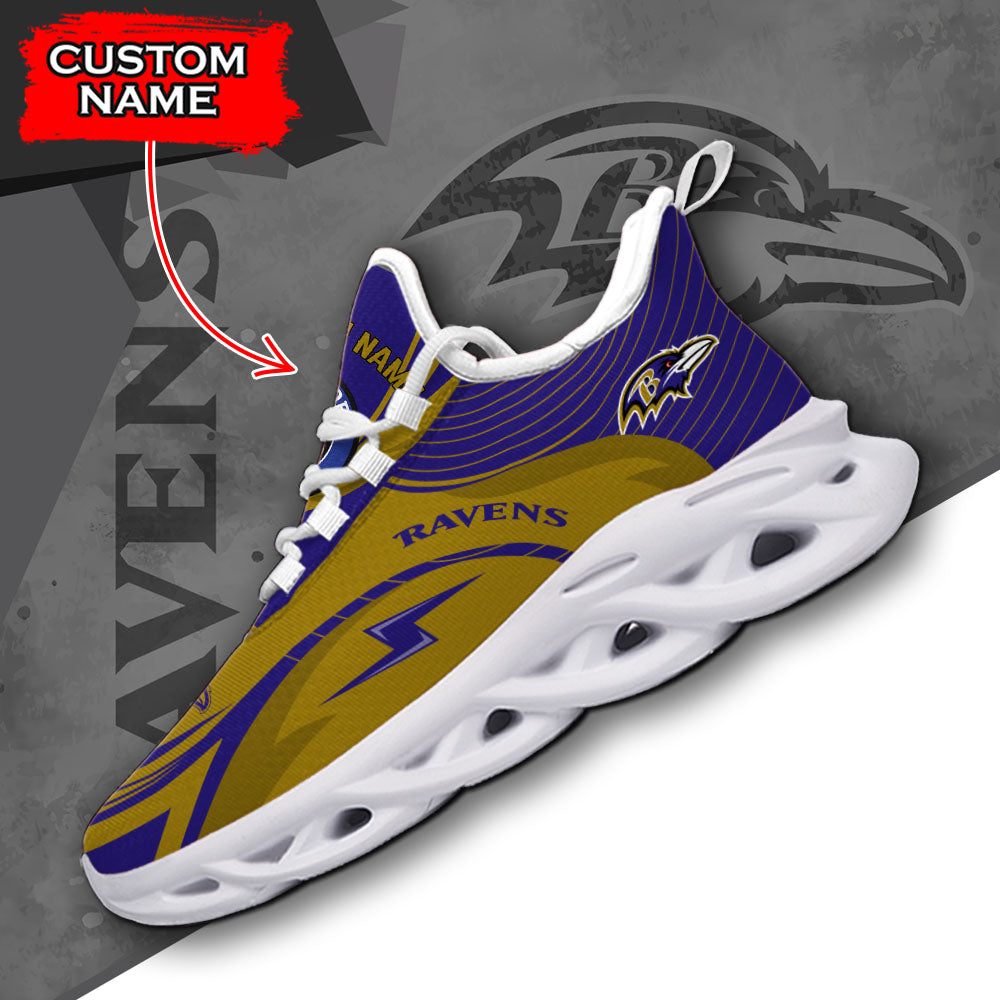 Ideafootwear Baltimore Ravens NFL Max Soul Shoes Sneakers For Men And Women