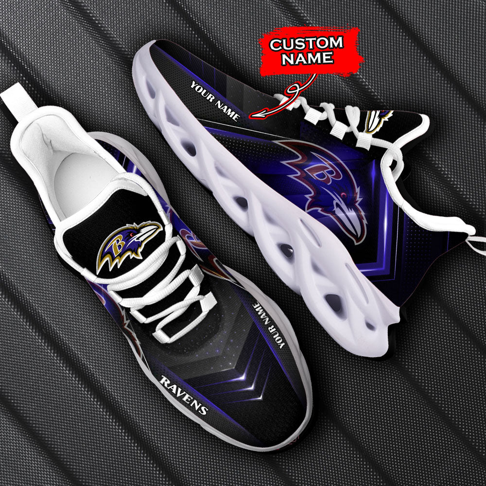 Ideafootwear Baltimore Ravens NFL Max Soul Shoes Sneakers For Men And Women