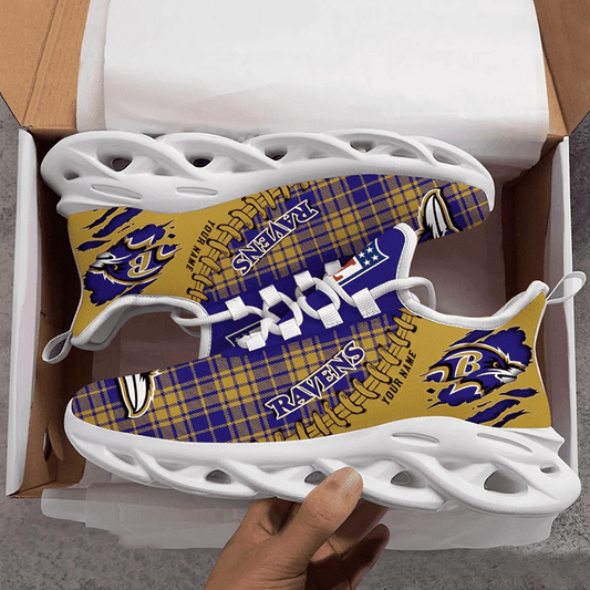 Ideafootwear Baltimore Ravens NFL Max Soul Shoes Sneakers For Men And Women