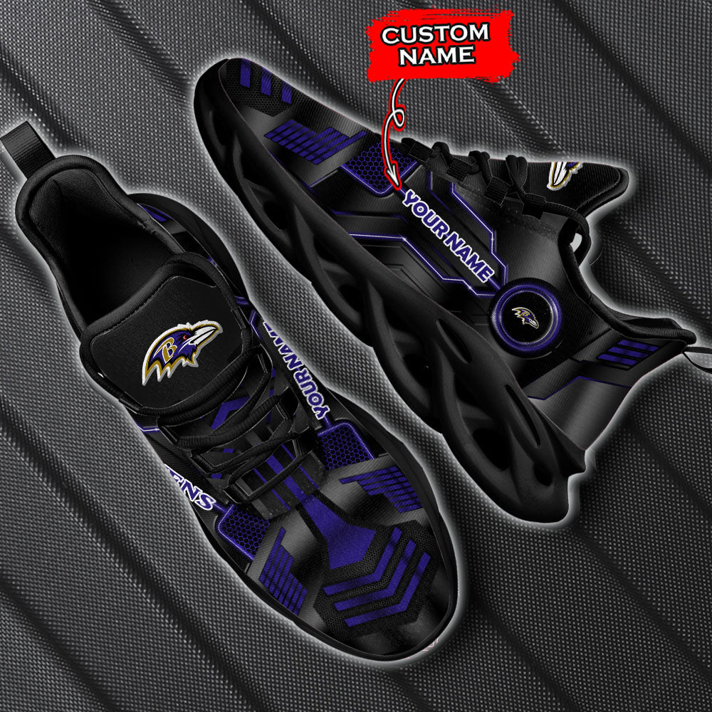 Ideafootwear Baltimore Ravens NFL Max Soul Shoes Sneakers For Men And Women