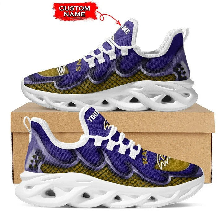 Ideafootwear Baltimore Ravens NFL Max Soul Shoes Sneakers For Men And Women