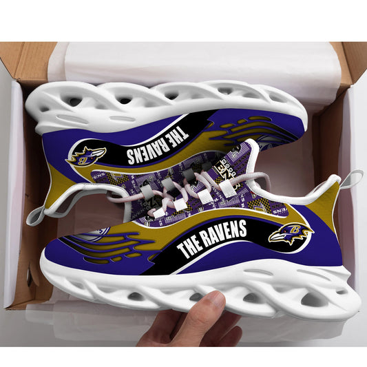 Ideafootwear Baltimore Ravens NFL Max Soul Shoes Sneakers For Men And Women