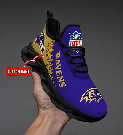 Ideafootwear Baltimore Ravens NFL Max Soul Shoes Sneakers For Men And Women