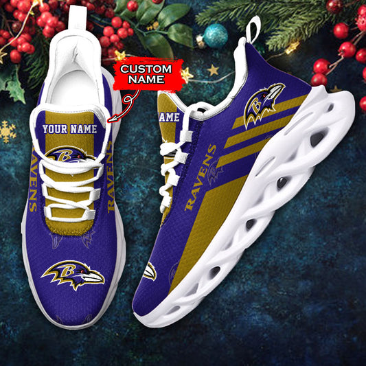 Ideafootwear Baltimore Ravens NFL Max Soul Shoes Sneakers For Men And Women