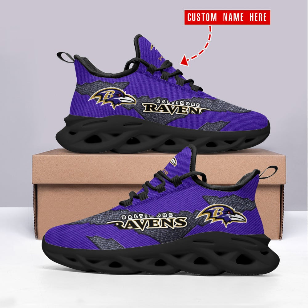 Ideafootwear Baltimore Ravens NFL Max Soul Shoes Sneakers For Men And Women