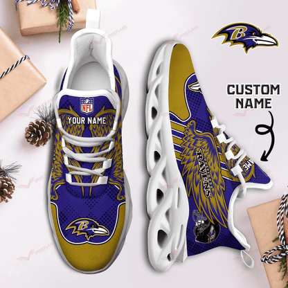Ideafootwear Baltimore Ravens NFL Max Soul Shoes Sneakers For Men And Women