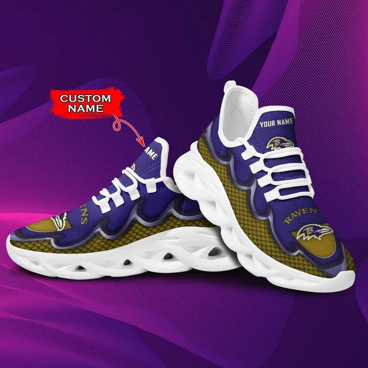 Ideafootwear Baltimore Ravens NFL Max Soul Shoes Sneakers For Men And Women