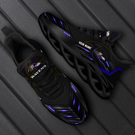 Ideafootwear Baltimore Ravens NFL Max Soul Shoes Sneakers For Men And Women