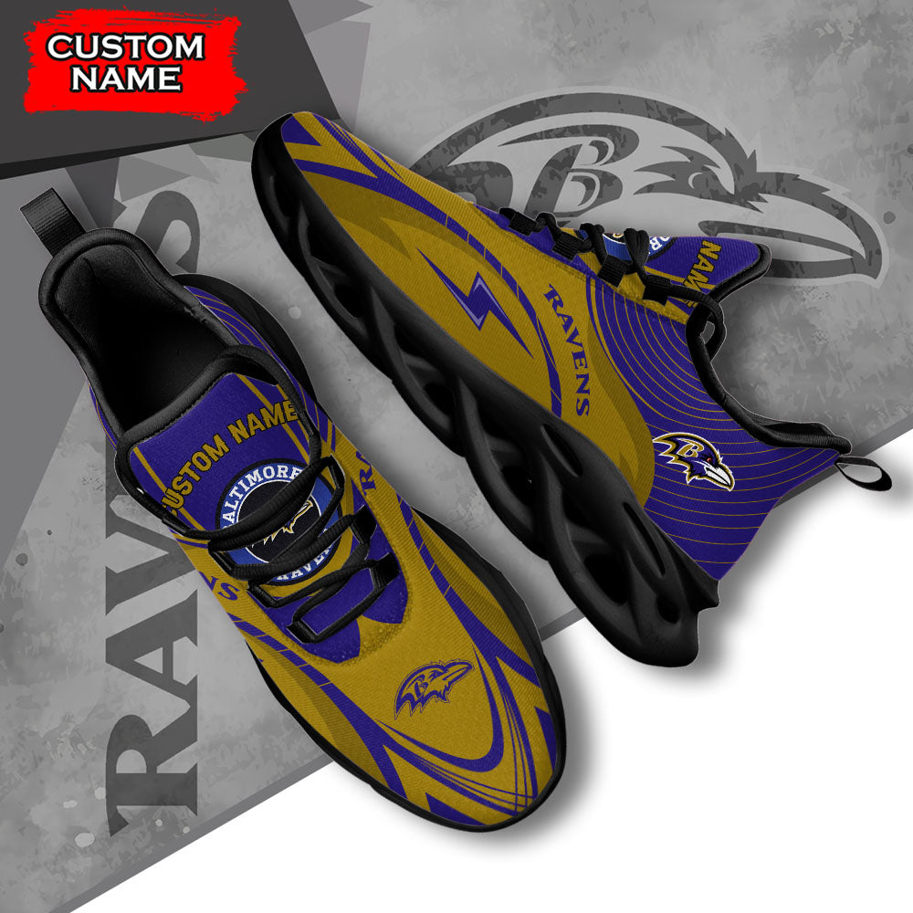 Ideafootwear Baltimore Ravens NFL Max Soul Shoes Sneakers For Men And Women