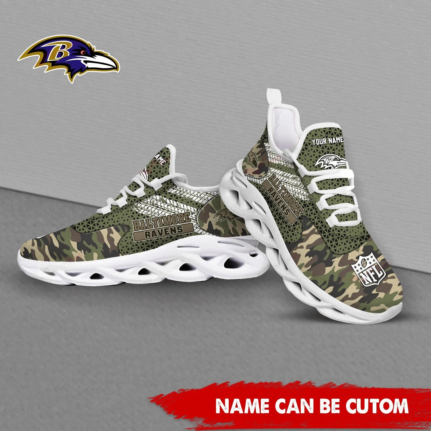 Ideafootwear Baltimore Ravens NFL Max Soul Shoes Sneakers For Men And Women