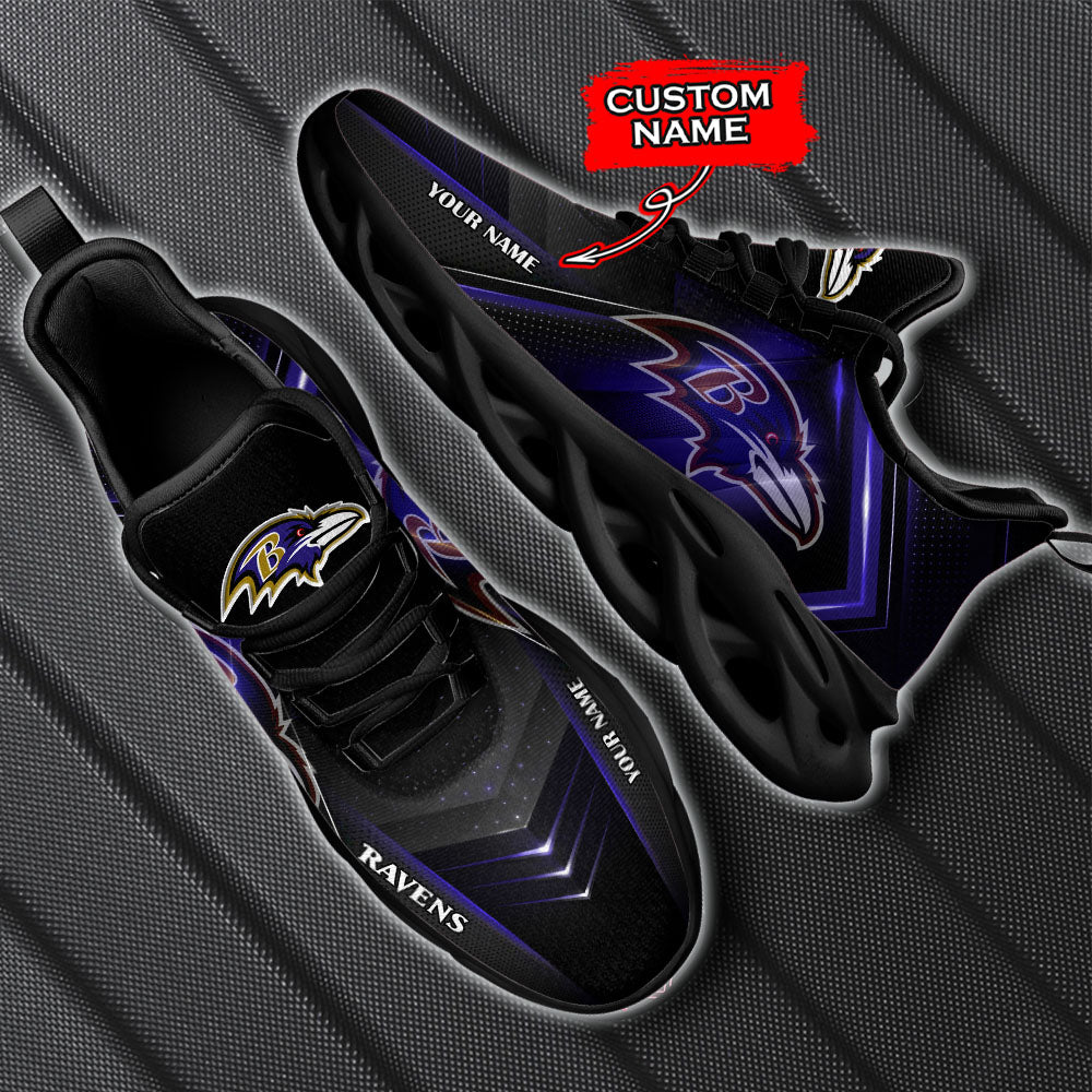 Ideafootwear Baltimore Ravens NFL Max Soul Shoes Sneakers For Men And Women