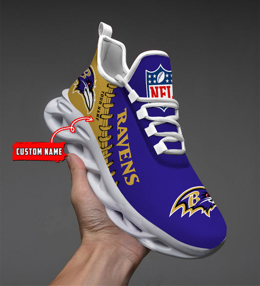 Ideafootwear Baltimore Ravens NFL Max Soul Shoes Sneakers For Men And Women