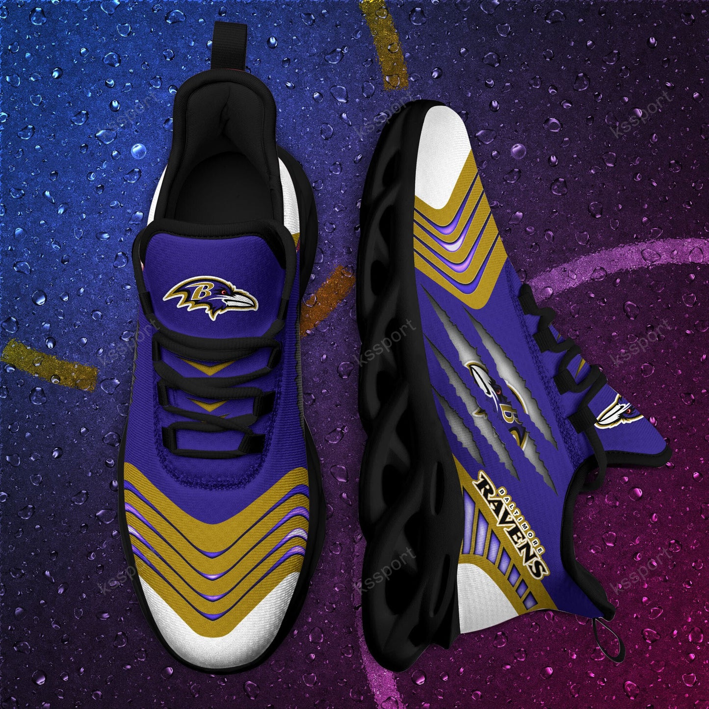 Ideafootwear Baltimore Ravens NFL Max Soul Shoes Sneakers For Men And Women