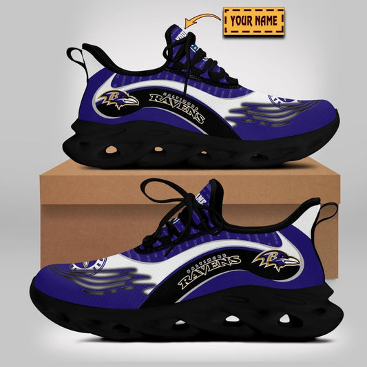 Ideafootwear Baltimore Ravens NFL Max Soul Shoes Sneakers For Men And Women