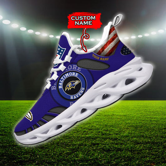 Ideafootwear Baltimore Ravens NFL Max Soul Shoes Sneakers For Men And Women