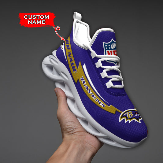 Ideafootwear Baltimore Ravens NFL Max Soul Shoes Sneakers For Men And Women