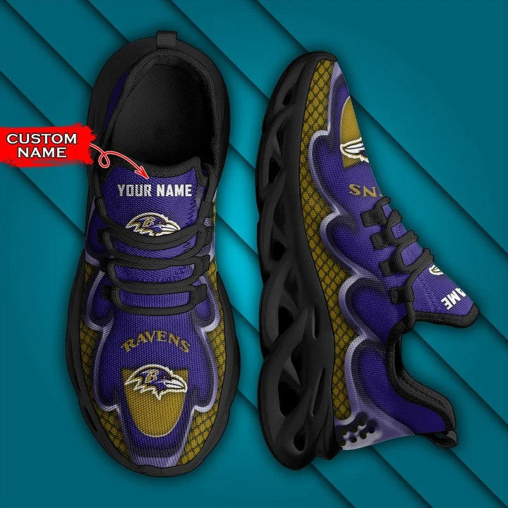 Ideafootwear Baltimore Ravens NFL Max Soul Shoes Sneakers For Men And Women