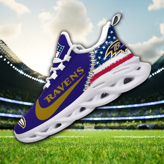 Ideafootwear Baltimore Ravens NFL Max Soul Shoes Sneakers For Men And Women