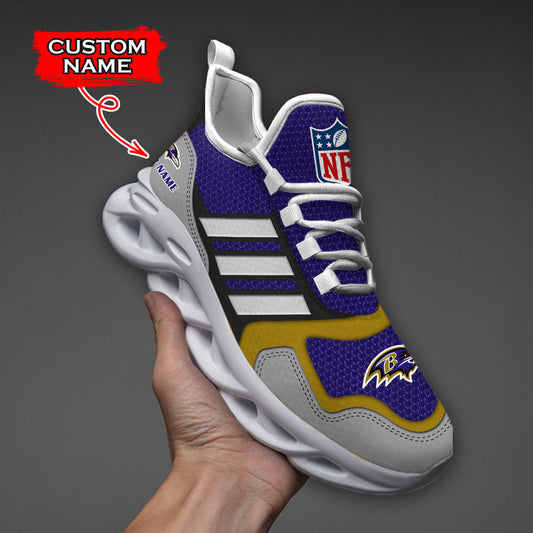 Ideafootwear Baltimore Ravens NFL Max Soul Shoes Sneakers For Men And Women