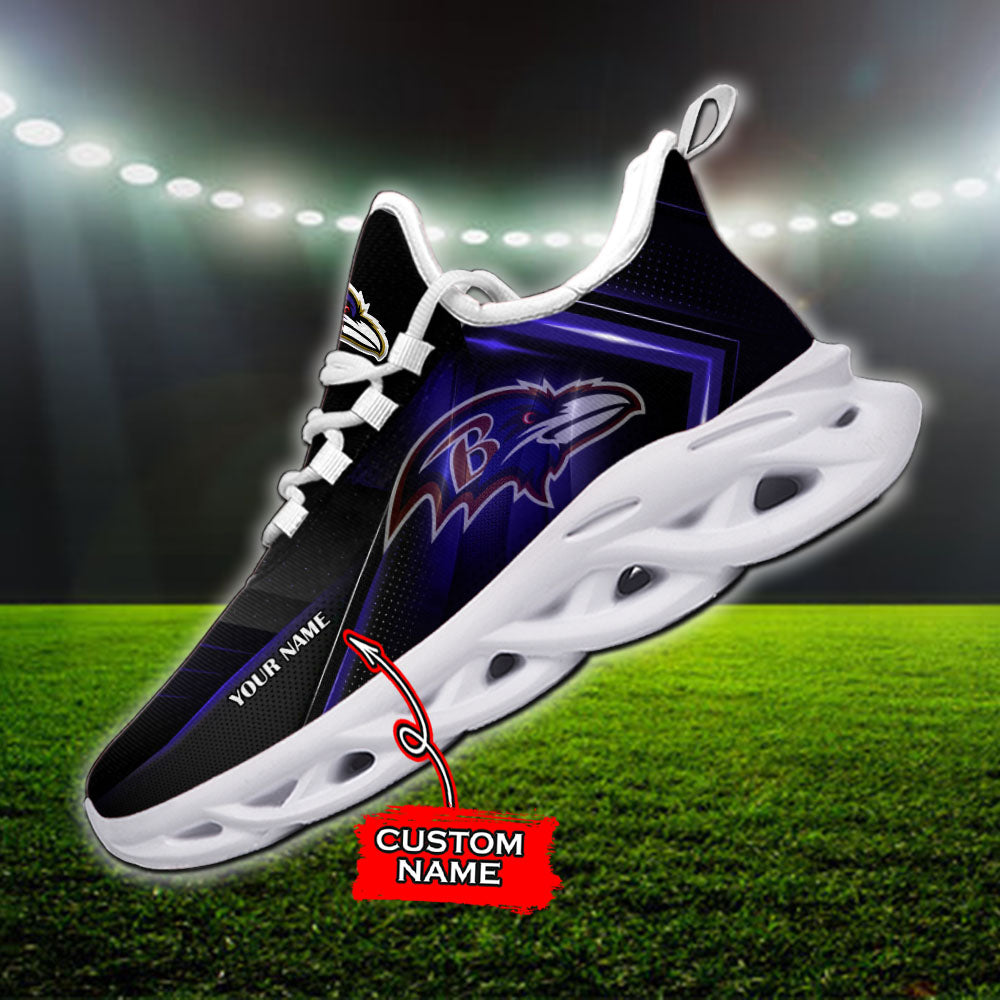 Ideafootwear Baltimore Ravens NFL Max Soul Shoes Sneakers For Men And Women