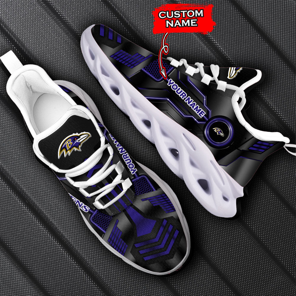 Ideafootwear Baltimore Ravens NFL Max Soul Shoes Sneakers For Men And Women