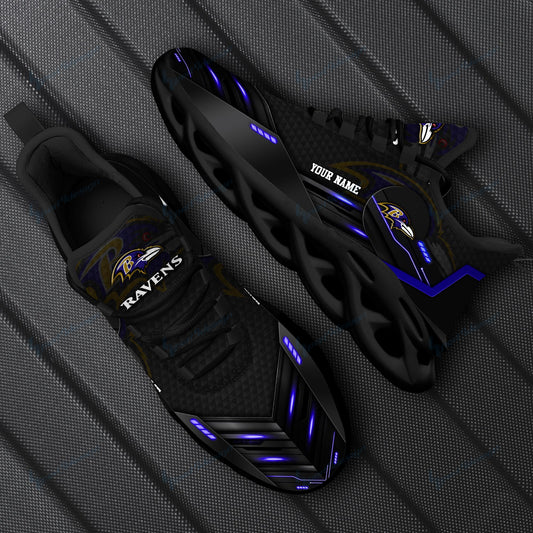 Ideafootwear Baltimore Ravens NFL Max Soul Shoes Sneakers For Men And Women
