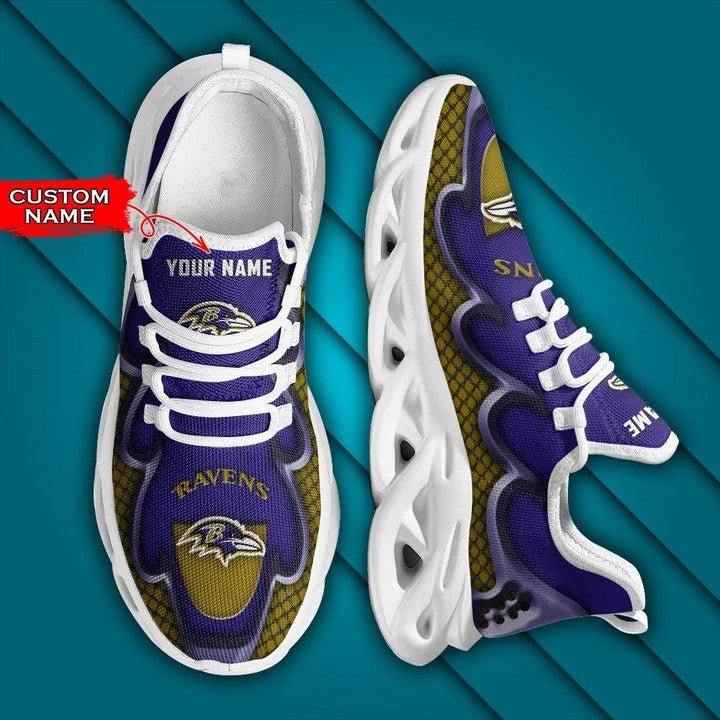 Ideafootwear Baltimore Ravens NFL Max Soul Shoes Sneakers For Men And Women