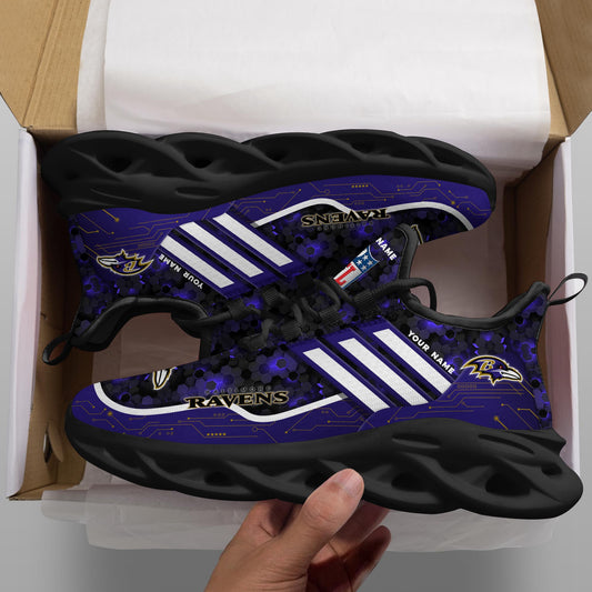 Ideafootwear Baltimore Ravens NFL Max Soul Shoes Sneakers For Men And Women