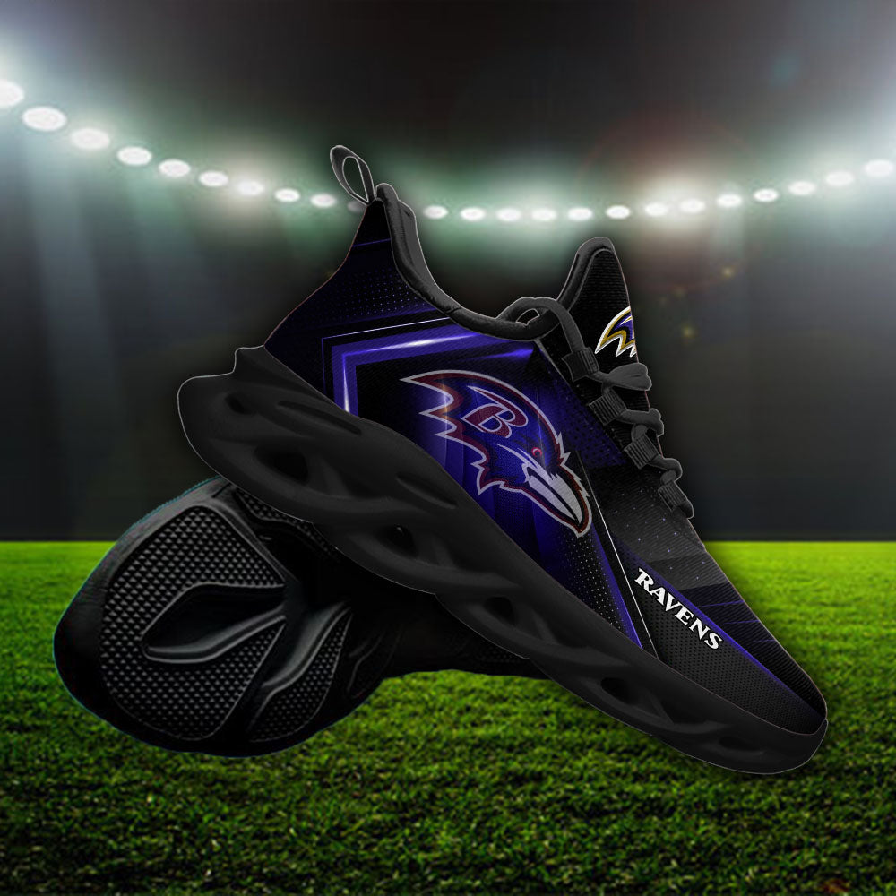 Ideafootwear Baltimore Ravens NFL Max Soul Shoes Sneakers For Men And Women