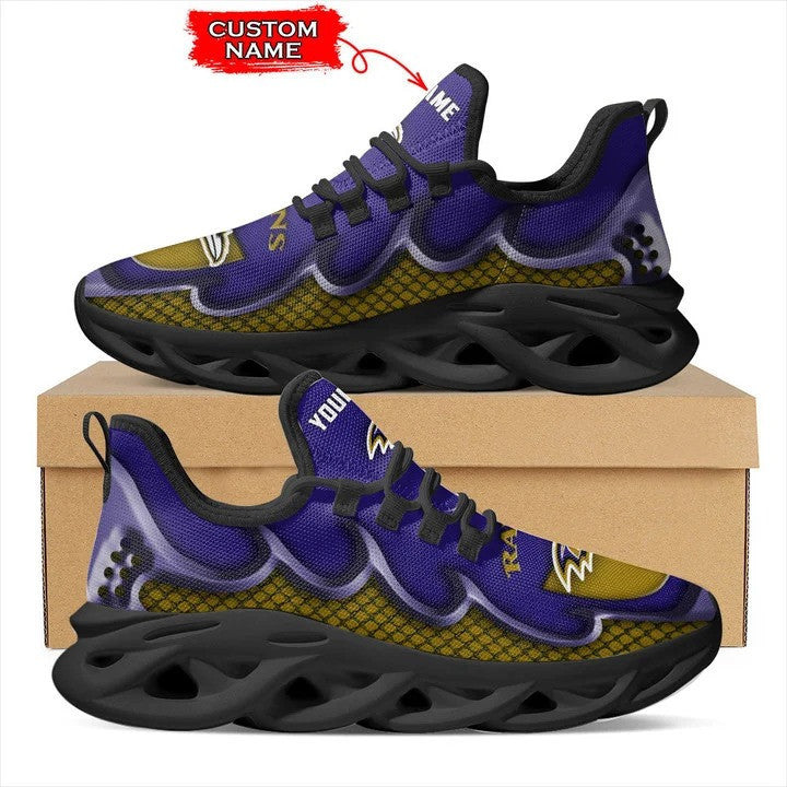 Ideafootwear Baltimore Ravens NFL Max Soul Shoes Sneakers For Men And Women