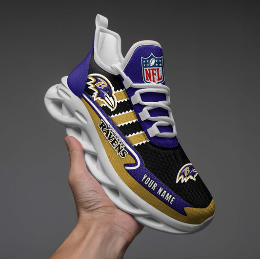 Ideafootwear Baltimore Ravens NFL Max Soul Shoes Sneakers For Men And Women