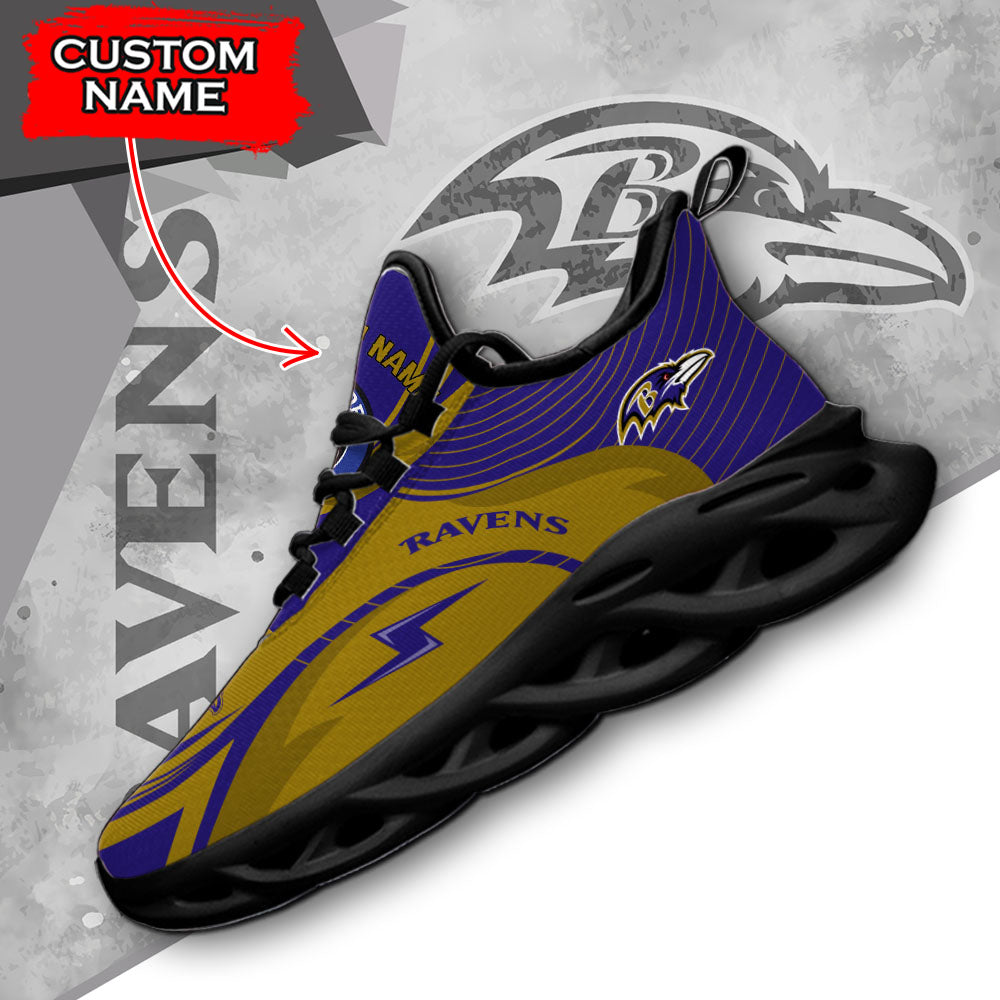 Ideafootwear Baltimore Ravens NFL Max Soul Shoes Sneakers For Men And Women