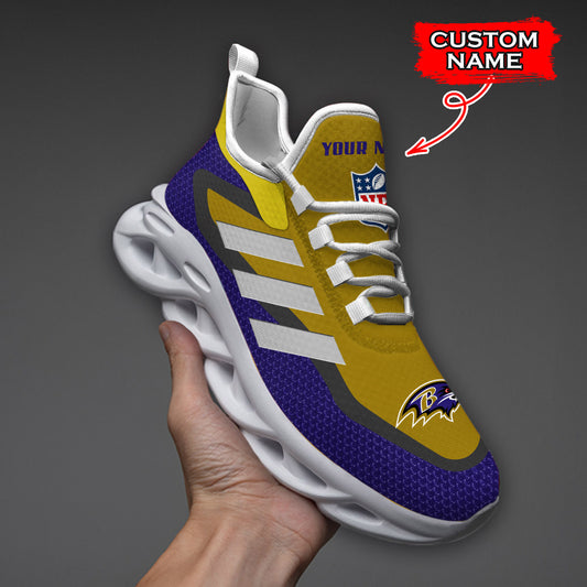 Ideafootwear Baltimore Ravens NFL Max Soul Shoes Sneakers For Men And Women