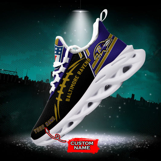 Ideafootwear Baltimore Ravens NFL Max Soul Shoes Sneakers For Men And Women