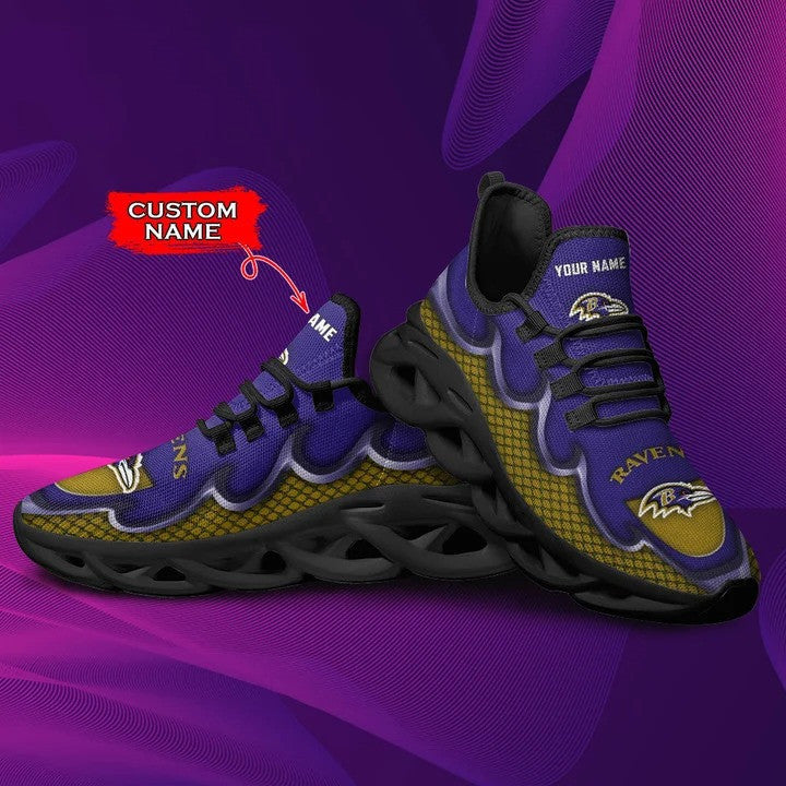 Ideafootwear Baltimore Ravens NFL Max Soul Shoes Sneakers For Men And Women