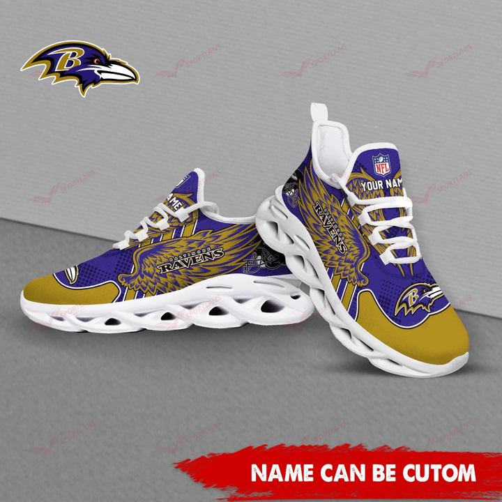Ideafootwear Baltimore Ravens NFL Max Soul Shoes Sneakers For Men And Women